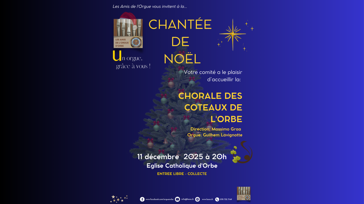 REMERCIEMENTS ET INVITATION CHANTEE DE NOEL 2025